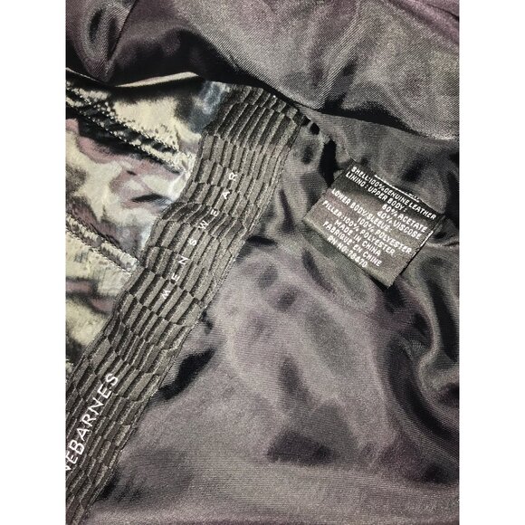 Jhane Barnes Men's Soft Black Leather Full Zip Jacket Coat - Picture 6 of 10